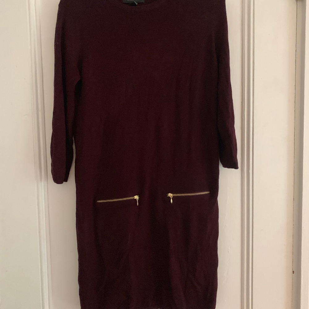 Dark purple sweater dress